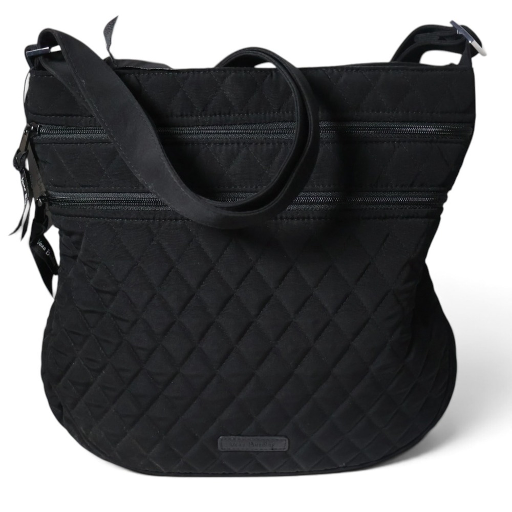 VERA BRADLEY Hipster Crossbody Bag Black Quilted Microfiber NWT